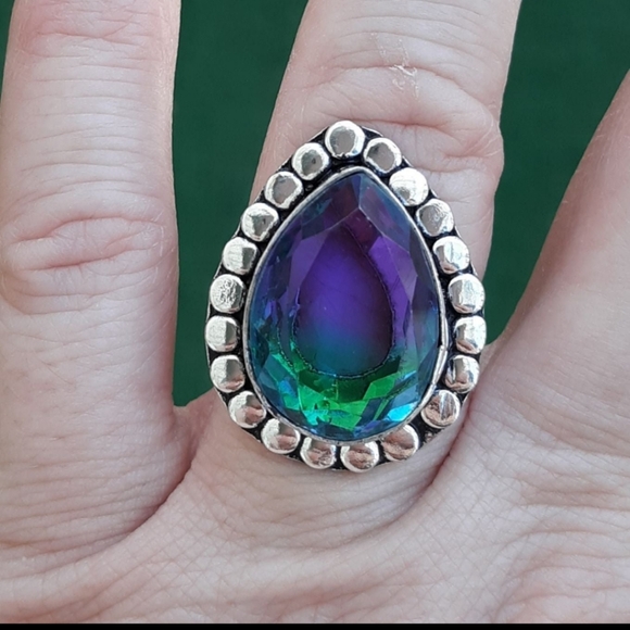 *** Sale *** New Bi-Color Tourmaline 925 Silver Ring.  - Picture 5 of 11